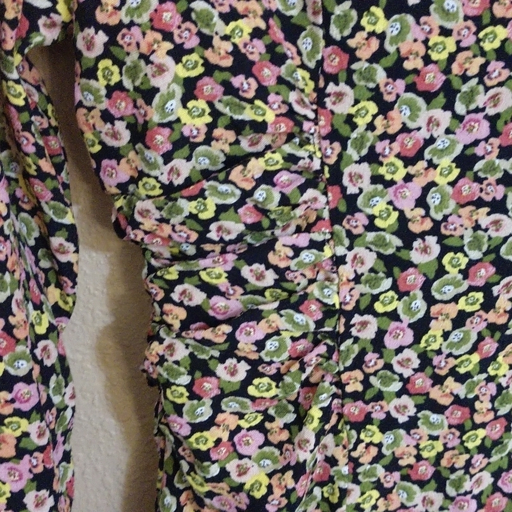 ZARA Multi Color Floral Printed Dress - Picture 4 of 11